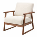 Sillón de nogal con tapizado de poliéster